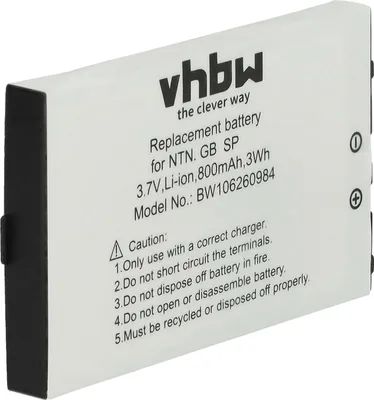 Produktbild von vhbw Akku Ersatz für Nintendo BT-M12, SAM-SPRBP, BAT-GBASP-1LI für Spielekonsole (800 mAh, 3,7 V, Li-Ion)