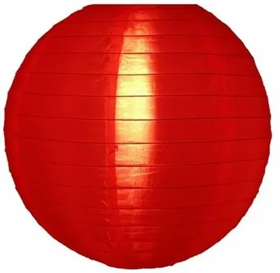 Zdjęcie produktu dla Lampiony nylonowe - zestaw 5 sztuk - czerwone - 25 cm