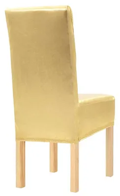 Obrázok produktu pre vidaXL 6 ks Stretch Chair Covers Golden Straight