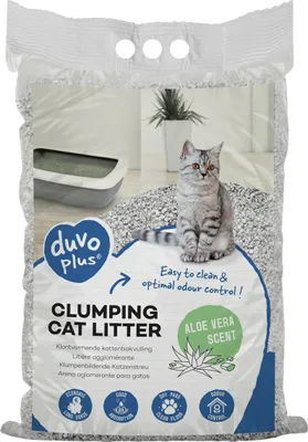 Obrázek produktu pro DUVO+ Hrudkující podestýlka pro kočky s vůní aloe vera  12kg, 65379490