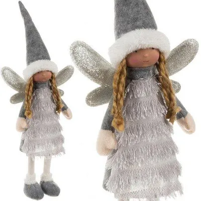 Image de Fée - figurine de Noël grise Ruhhy 22343