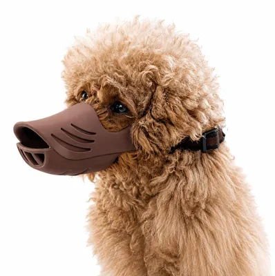 Produktbild von INF Silikon verstellbarer Hundemaulkorb atmungsaktiv S bis XL für Alltag Kaffee L