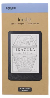 Produktbild von Amazon Kindle, 15,2 cm (6"), 16 GB, USB Typ-C, Schwarz, Magnesium, Recycelbarer Kunststoff, 0,3 W