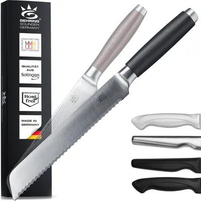 Brotmesser 20 cm, eisgehärteter Edelstahl, ergonomischer Griff