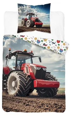 Image de Linge de lit, parure de lit en coton pour enfants 140 x 200 5700a Tracteur