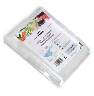 Zdjęcie produktu dla Worki do pakowania próżniowego żywności - 25 x 35 cm - 100 sztuk - Bez BPA - Wielokrotnego użytku - Do gotowania sous-vide