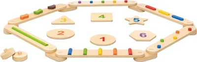 Produktbild von Tooky Toy Balancierbalken und Balanciersteine für Kinder aus Holz | Montessori Balancebrett / Schwebebalken für Drinnen & Draußen | Motorikspielzeug