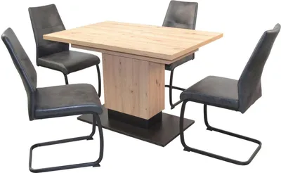 Produktbild von Tischgruppe 5-teilig, anthrazit