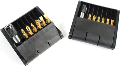 Immagine prodotto di 2 x set di punte Set di punte da 7 pezzi rivestimento in titanio set di punte oro 6 punte + portapunte