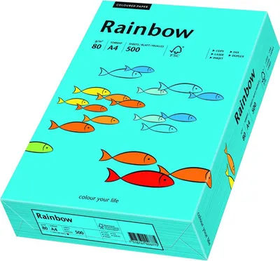 Produktbild von Papyrus Rainbow A4 500er, A4 (210×297 mm), Matt, Blau