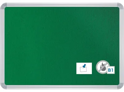 Produktbild von Stellwandtafel beidseitig Filz B1800xH1200xT22mm grün