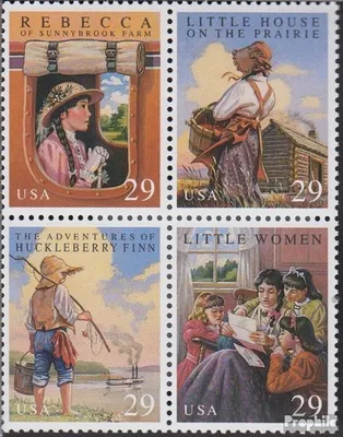 Produktbild von Briefmarken USA 1993 Mi 2414-2417 Viererblock (kompl.Ausg.) postfrisch Jugendliteratur