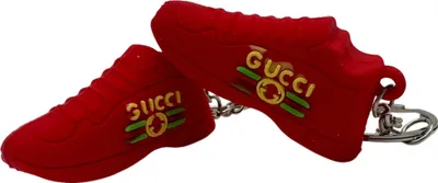 Produktbild von Schlüsselanhänger Mini Anhänger Geschenk Cartoon Schlüsselanhänger Silikon Schlüsselanhänger für Handyhülle Charme Rucksack Geschenk  Sneaker rot
