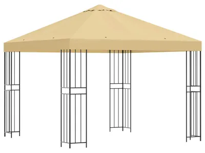 Immagine prodotto di vidaXL Gazebo 3 x 3 m color crema in poliestere e acciaio, 190 g/m²