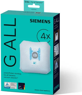 Produktbild von Siemens VZ41FGALL, Staubbeutel, Zylinder-Vakuum, Weiß, Box, 241 mm, 168 mm