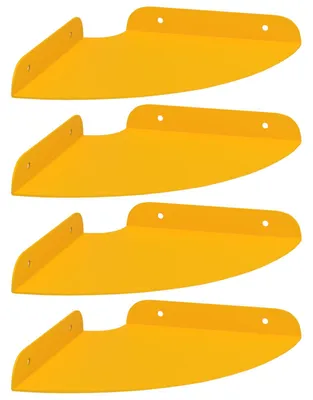 Immagine prodotto di vidaXL Scaffale sospeso con 4 ripiani, giallo senape, 18 x 18 x 2 cm