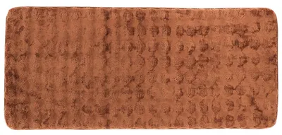 Produktbild von TENDANCE Badezimmerteppich Duschvorleger Badematte 50 x 120 cm braun mit Felloptik Badvorleger