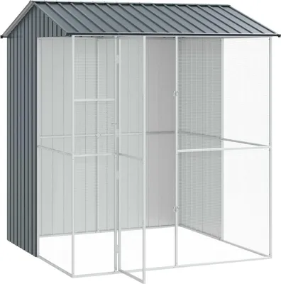 Image de vidaXL Cage à oiseaux Anthracite 215 x 210 x 247 cm Acier galvanisé