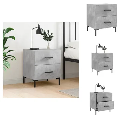 Produktbild von vidaXL Nachttisch Betongrau 40x35x47,5 cm Holzwerkstoff -  Nachttische