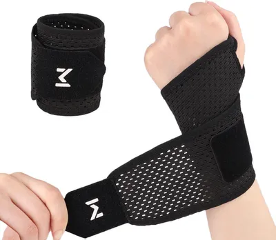 Produktbild von Handgelenk Stabilisator, Sport Handgelenkschützer, Verstärkt Handgelenkorthese, Elastisch, Für Tennis & Fitness