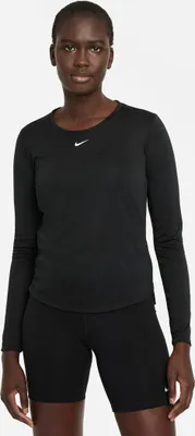 Image de NIKE Dri-FIT OneCorps à manches longues Femmes noir M