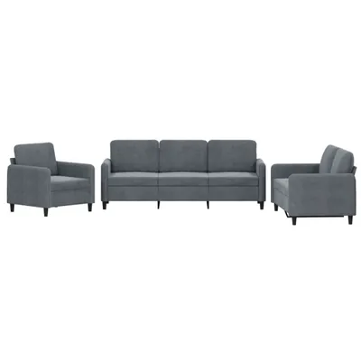 Produktbild von VidaXL 3201935, Grau, Schaum, Metall, Polyester, Polywood, Textil, 198 cm, 77 cm, 80 cm
