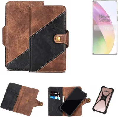 Produktbild von K-S-Trade Handyhülle Schutzhülle Bookstyle Case kompatibel mit OnePlus 8 Klapphülle Cover Hülle Schutztasche 1x