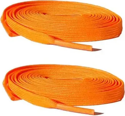 Schmale flache Schnürsenkel für moderne Schuhe und Fussballschuhe - Orange - Länge: 140 cm