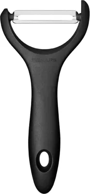 Produktbild von Fiskars Gemüseschäler, Y-förmig, Rostfreier Stahl, Essential, Schwarz, 1065599