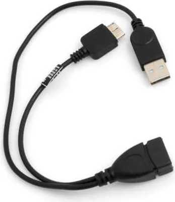 Produktbild von SYSTEM-S USB 2.0 OTG Host Kabel 2 in 1 USB A zu USB 3.0 Micro B & USB A Host Datenkabel 30 cm