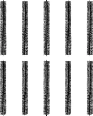 Image de Brosse pour gouttière, longueur totale 9,14 m, diamètre 11 cm, outils de nettoyage pour gouttières, brosse pour gouttière au niveau du sol, protection anti-feuilles pour gouttières de 12,7 cm, élimine facilement les feuilles et les débris du toit, lot de 10