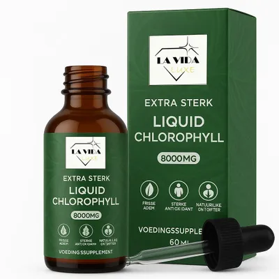 Produktbild von La Vida Luxe – Flüssige Chlorophyll-Tropfen – 60 ml - Höchstdosiert – Das echte Chlorophyll aus Maulbeerblättern – Ohne Konservierungsstoffe