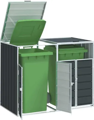 Produktbild von vidaXL Box na odpadky pre 2 tony antracit 144x81x113 cm oceľ