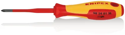 Productafbeelding van Kruiskopschroevendraaier KNIPEX 98 24 01 SL, 187 mm, PH 1 Slim, VDE 1000V