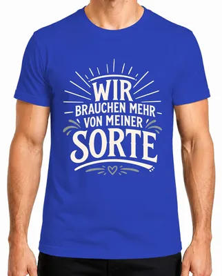 Imagen del producto de Necesitamos más camisetas para hombre con el mensaje "Soy divertido, sarcástico", color azul, talla S