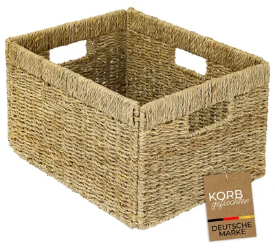 Aufbewahrungskorb aus Seegras für Billy Regale, HMF, 35 x 25 x 20 cm, KI-generiertes Bild