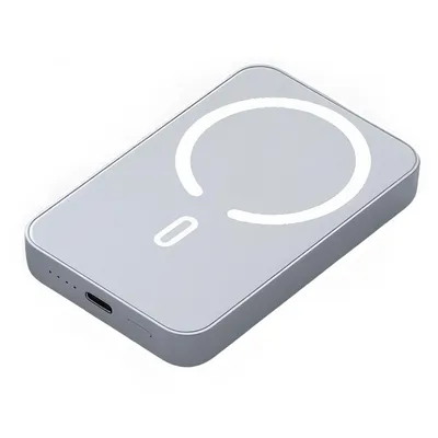 Produktbild von Magnetische Powerbank 10000mAh,Kabelloses Laden, Schnellladung, ultradünn & tragbar, mit integriertem Kabel, 15W Wireless Charger