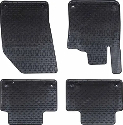 Image de Tapis de voiture 4 pcs Noir Caoutchouc