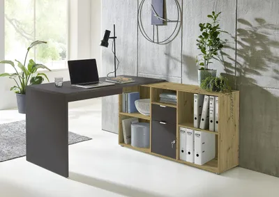 Produktbild von Eckschreibtisch Modernes Design - Eckschreibtisch mit abschließbarer Tür