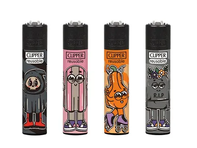 Produktbild von Clipper Feuerzeuge 4er Set Halloween #0