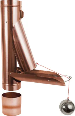 Produktbild von Regenwasserklappe automatisch Kupfer DN 76 - 120 mit Adapter