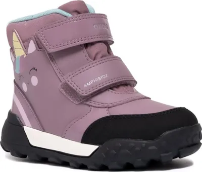 Produktbild von Geox Schuhe B566MD054, Einhorn-Motiv Pastellfarben, Respira-Technologie, 2,5 cm Sohlenhöhe, für kältere Tage