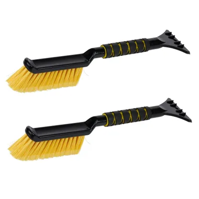 Produktbild von 2er Set Profi Eiskratzer Auto mit Besen & Softgriff 40,5 cm Scheibenkratzer Autoscheiben Eisschaber