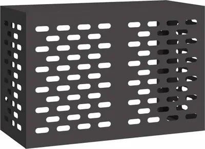 Zdjęcie produktu dla vidaXL Osłona klimatyzacji czarna 90 x 40 x 60 cm stalowa
