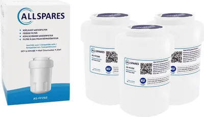 Produktbild von AllSpares Wasserfilter (3x) für Kühlschränk geeignet für GE MWF