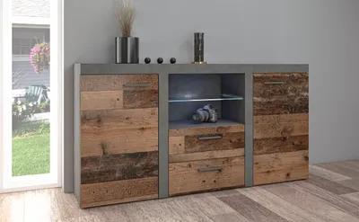 Produktbild von AX LIVING Schubladenschrank Kommode Spacoro 2F2S Matera/Old Style