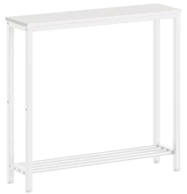 Immagine prodotto di Tavolino consolle stretto con 2 ripiani, 75 cm