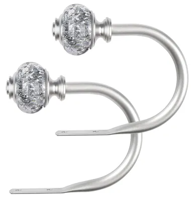 Productafbeelding van USFOOK Gordijnsluiters, zilver, decoratieve gordijnsluiters (2 stuks)