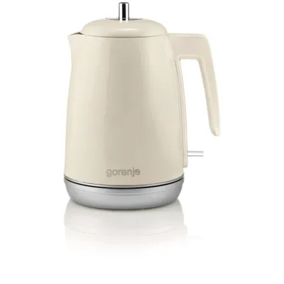 Produktbild von Gorenje K15RL Elektrischer Wasserkocher, 1,7 l, 2200 W, Champagner, Kunststoff, Metall, Wasserstandsanzeige, Überhitzungsschutz
