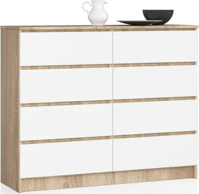 Produktbild von raumhirsch Hochkommode 120cm mit 8 Schubladen Sideboard Schrank Anrichte 99cm hoch